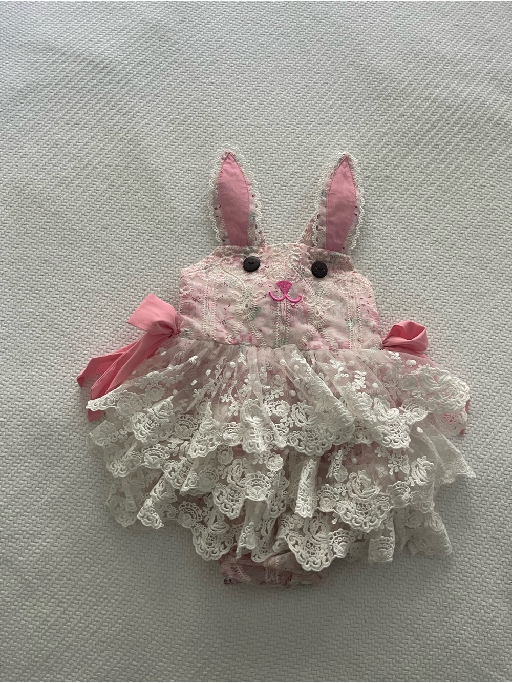 Be Girl Clothing - Pink Bunny Romper 24m